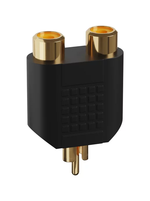 GSMIN Переходник разветвитель тюльпан RCA - 2xRCA, 2шт, 2 шт, фото 4