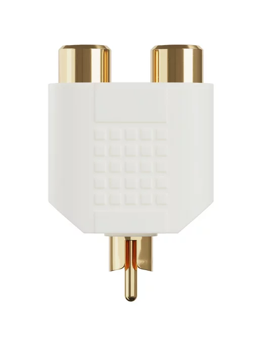 GSMIN Переходник разветвитель тюльпан RCA - 2xRCA, 2шт, 2 шт, фото 5