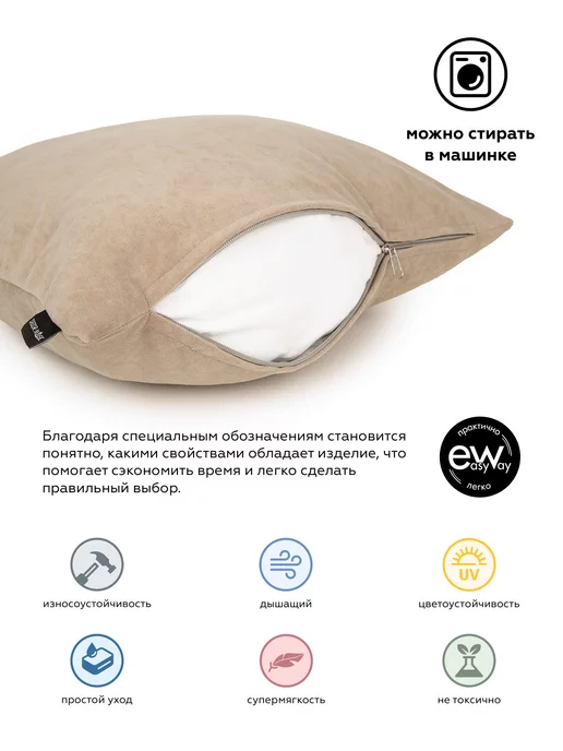 DECOR MAGIC Подушка декоративная на диван 45х45 ULTRA MINT, 2 шт, фото 2