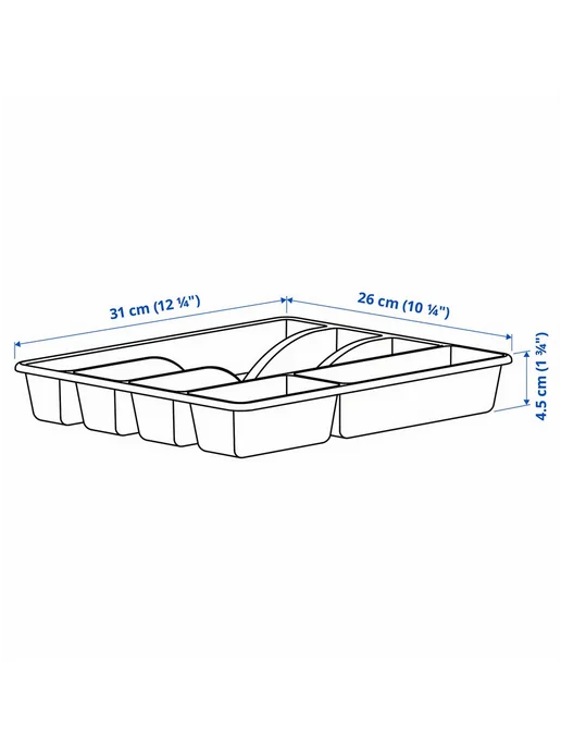 IKEA Органайзер лоток для приборов SMACKER 106.014.59, серый, фото 7