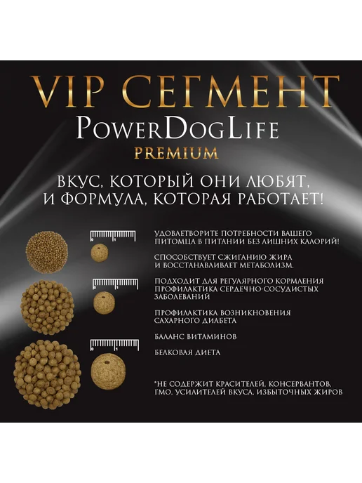 Сухой корм PowerDogLife Снижения Веса для собак, крупные, 3 кг, фото 4
