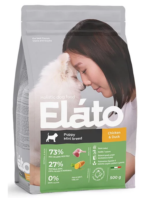 Сухой корм Elato Holistic для собак, мелкие, щенки, курица, 0,5 кг, фото 2