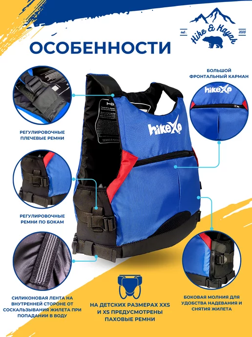 hikexp Жилет спасательный (страховочный) Yachts Blue, синий, фото 3