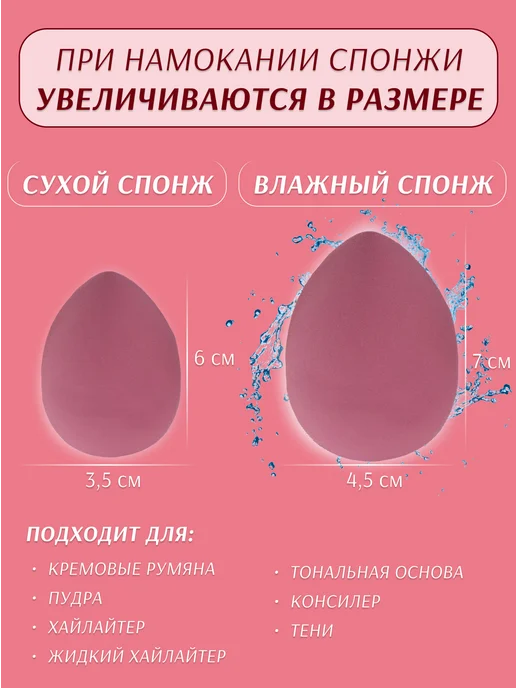 QF Спонж для макияжа, розовый, фото 3