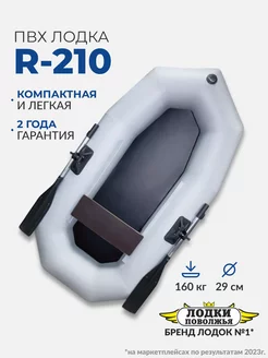 Лодка ПВХ надувная для рыбалки R-210 одноместная Лодки поволжья 210326545 купить за 12 990 ₽ в интернет-магазине Wildberries