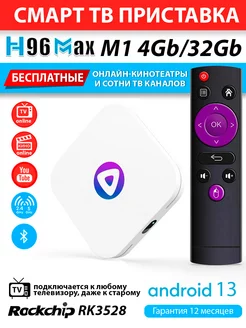 Медиаплеер H96 MAX M1 4 32GB RK3528 Android 13 с настройкой AndroidMag 210330391 купить за 2 787 ₽ в интернет-магазине Wildberries