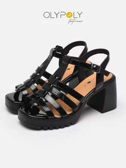 Босоножки женские летние кожаные на каблуке OLYPOLY 210340359 купить за 2 773 ₽ в интернет-магазине Wildberries