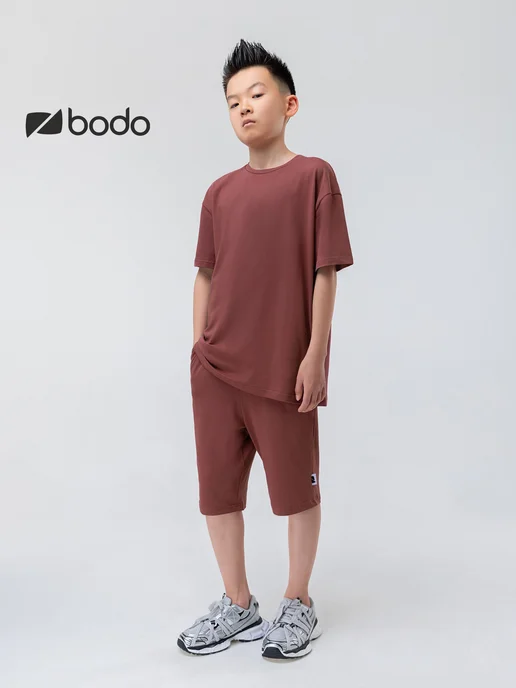 BODO Костюм летний с шортами, красный