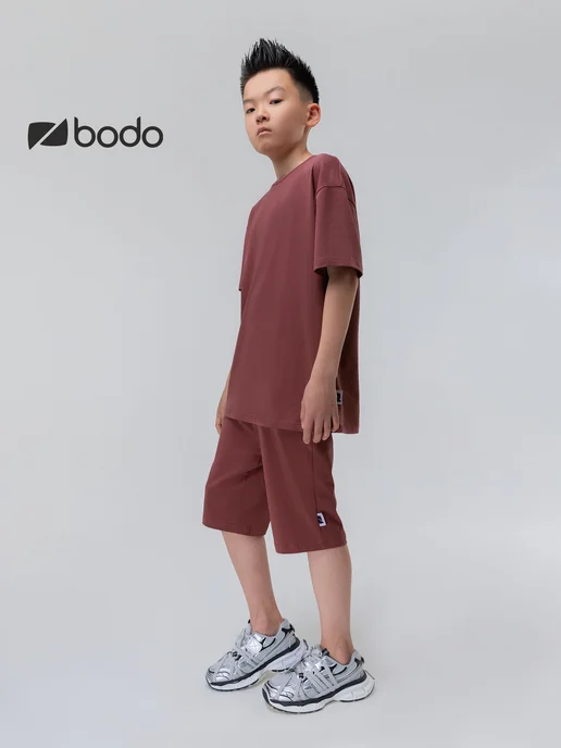 BODO Костюм летний с шортами, красный, фото 4