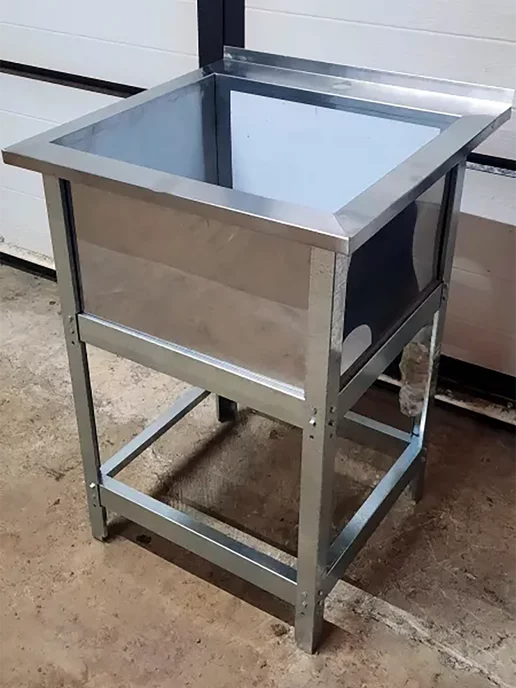 PRO Сталь Ванна моечная 600*600 нержавеющая сталь, 600x600, фото 3