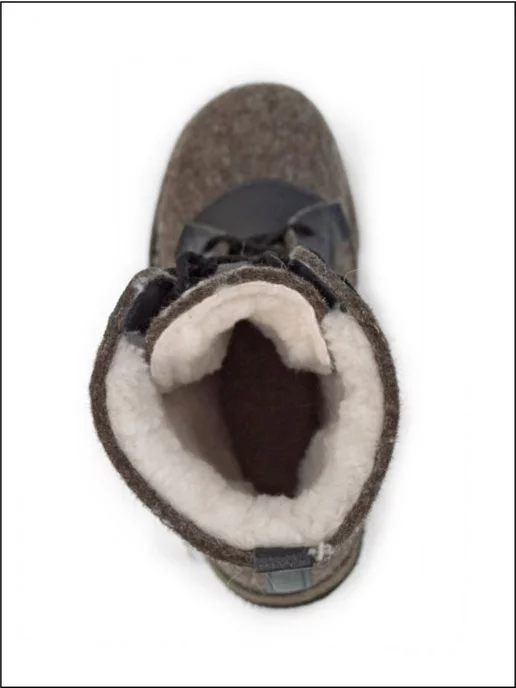 Winter Shoe Store Берцы зимние из натурального войлока, коричневый, фото 2