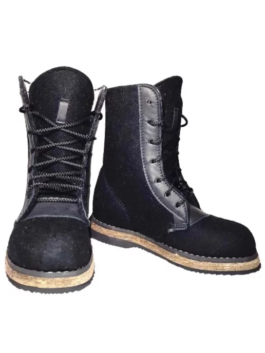 Winter Shoe Store Берцы зимние из натурального войлока, черный, фото 2