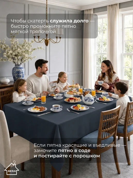 Axola Скатерть на стол праздничная 250х145 большая, 180x145, фото 7