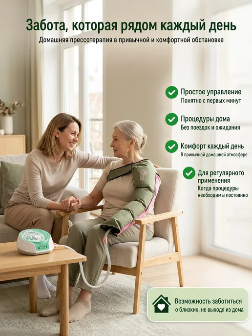 WelbuTech Массажер для рук лимфодренажный компрессионный прессотерапия, голубой, фото 4