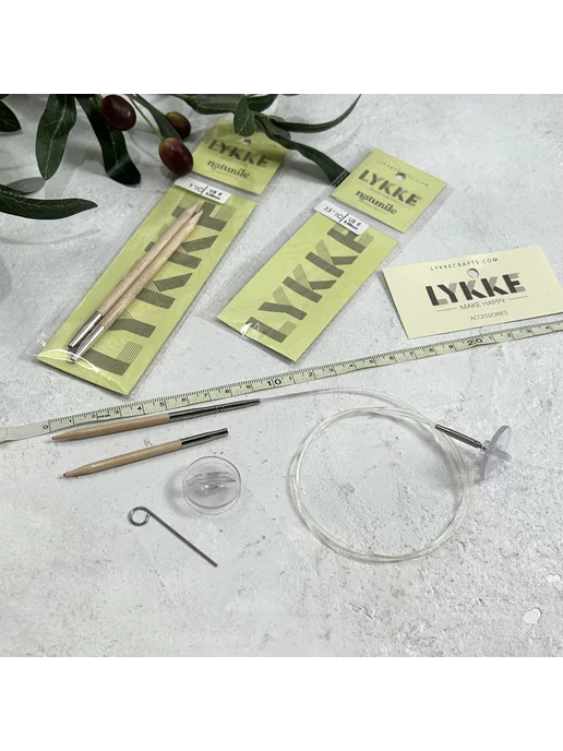 Lykke Съемные спицы для вязания Naturale (12,5см, 6мм), бежевый, фото 3