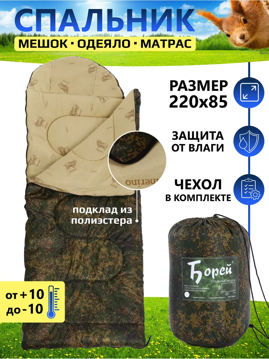 Спальник туристический для похода отдыха до -10