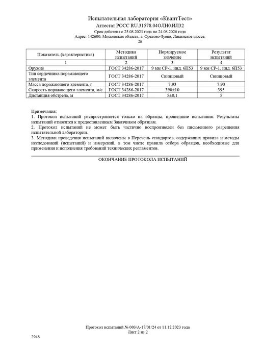 Ганза Баллистический пакет Бр1 С2 СВМПЭ Плитник грудь спина 2шт, 2 шт, фото 6