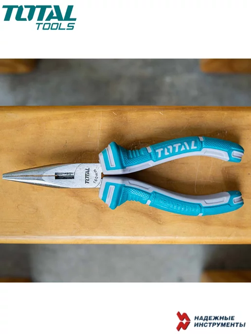TOTAL tools Длинногубцы 160 мм THT120606P, голубой, фото 4