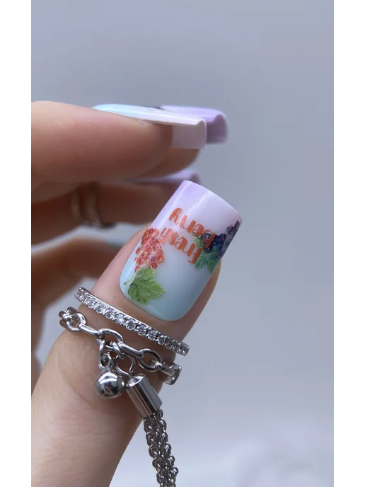 BPW.style Слайдеры наклейки для ногтей лето ягоды, синий, фото 3