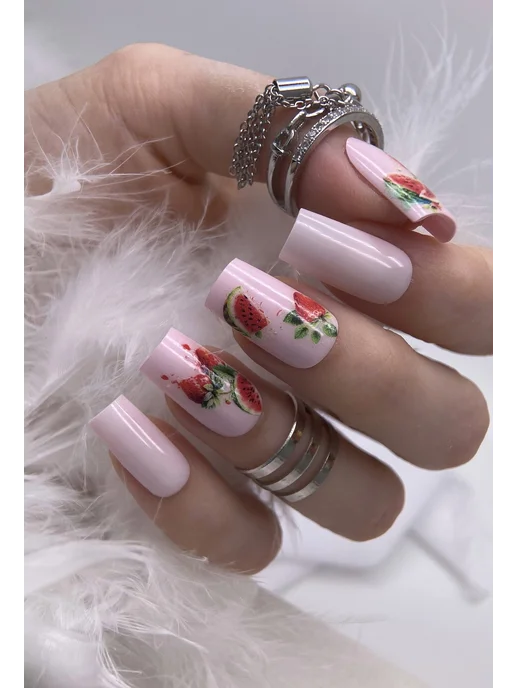 BPW.style Слайдеры наклейки для ногтей лето ягоды, синий, фото 4
