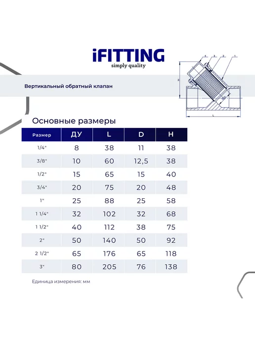 iFitting Фильтр грубой очистки 11 2" нержавеющий сетка 177мкм, серый, фото 3