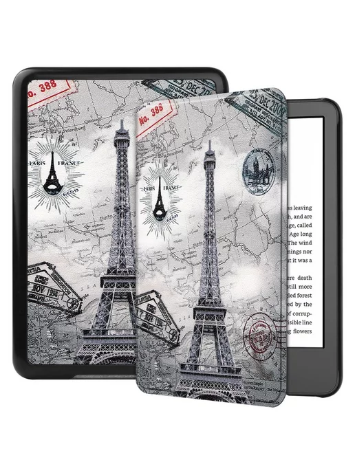 Fanoya Тонкий чехол для Amazon Kindle 11-го поколения (выпуск 20, черный