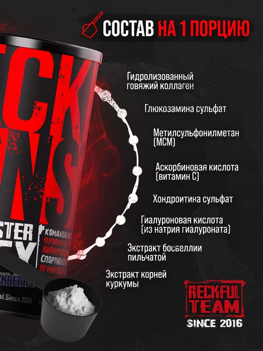 Reckful Хондропротекторы для суставов и связок комплекс Flex порошок, вариант, фото 3