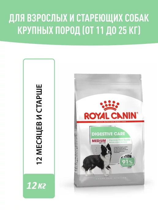 Сухой корм Royal canin Digestive для собак, средние, 12 кг