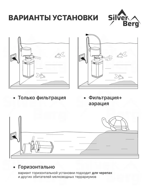 Silver Berg Фильтр для аквариума до 30л, Bio World 400, 30 л, фото 4