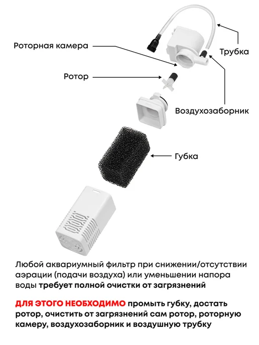 Silver Berg Фильтр для аквариума до 45 л, с аэрацией Top 500, 45 л, фото 5