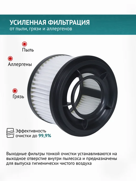 DOCTOR FILTERS Фильтры для пылесосов Dreame T10 T20 T30 Xiaomi G9 G10, серый, фото 3