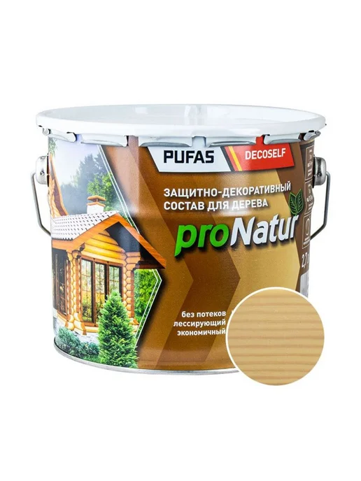 pufas Антисептик для дерева proNatur лессирующий сосна 2,7л, 2,7 л