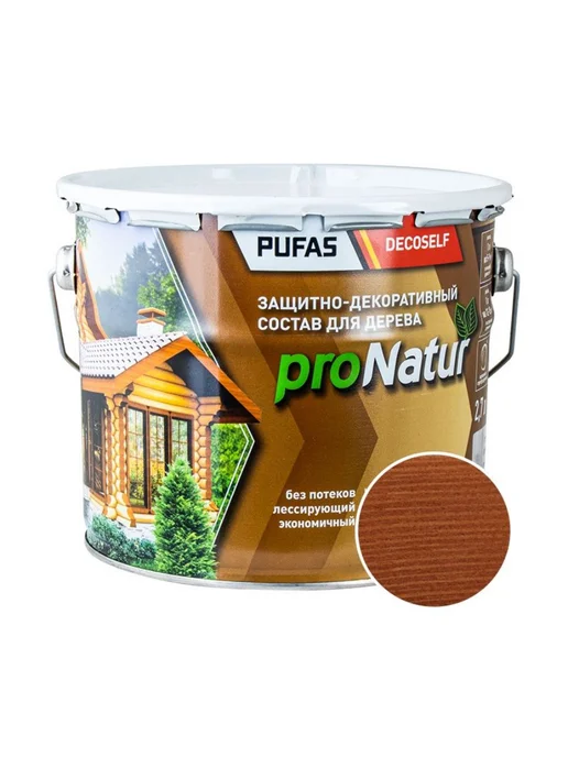 pufas Антисептик для дерева proNatur лессирующий тик 2,7л, 2,7 л