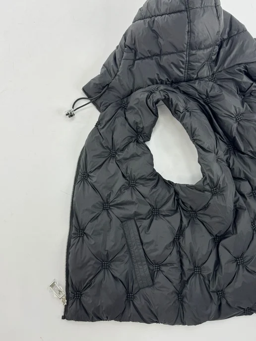 BLOOM Fashion Жилет утепленный стеганый большие размеры, черный, фото 7