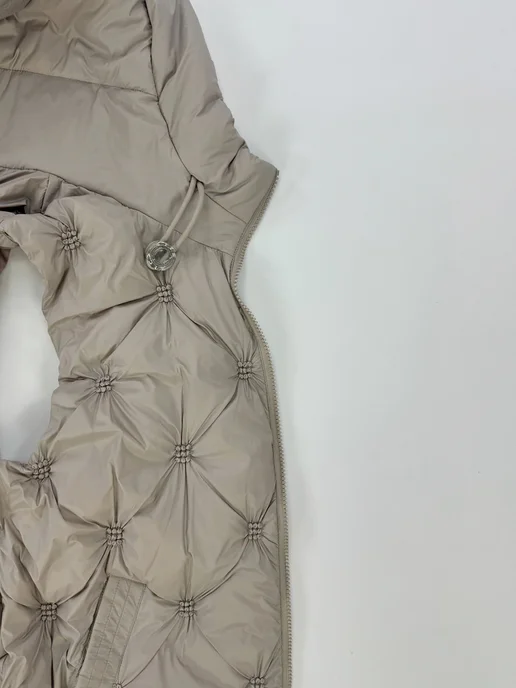 BLOOM Fashion Жилет утепленный стеганый большие размеры, бежевый, фото 6