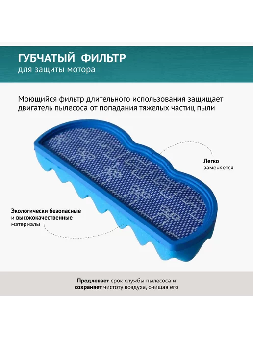 DOCTOR FILTERS Моторный фильтр 2 шт. для пылесоса Samsung SC8850, 2 шт, фото 2
