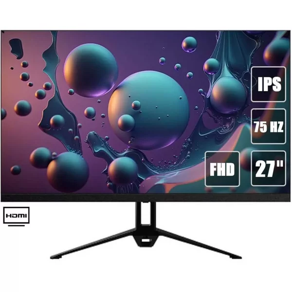 Монитор 27″, IPS, 1920×1080, 75Гц, 7 мс, D-Sub, HDMI