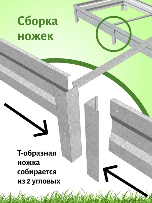 ВАШ ФЕРМЕР Грядка оцинкованная 0,90х4х0,20 м, 4x0.20 м, 0,2 м, фото 6