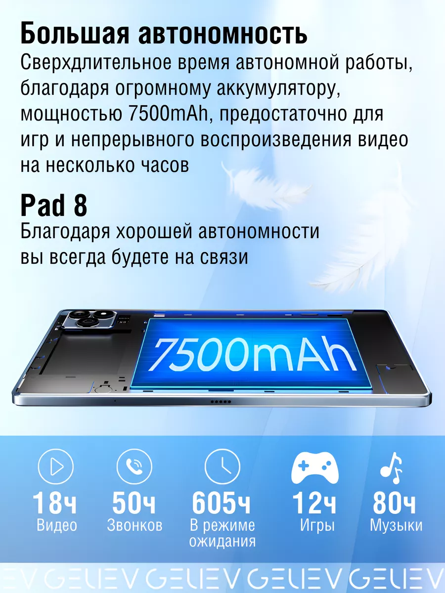 Планшет HOTWAV Pad 8 8GB+8GB 256GB 7500mAh Geliev 210708388 купить за 12  960 ₽ в интернет-магазине Wildberries