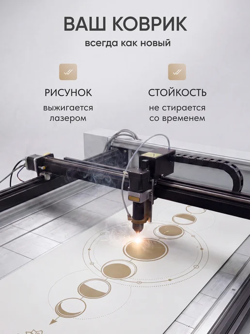 Yogamatic Коврик для йоги нескользящий каучуковый с чехлом, белый, фото 4