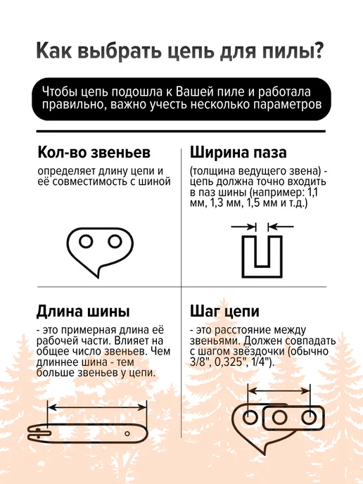 Цепь для бензопилы штиль 180 50 звеньев 1.3 мм 3 8", вариант, фото 2