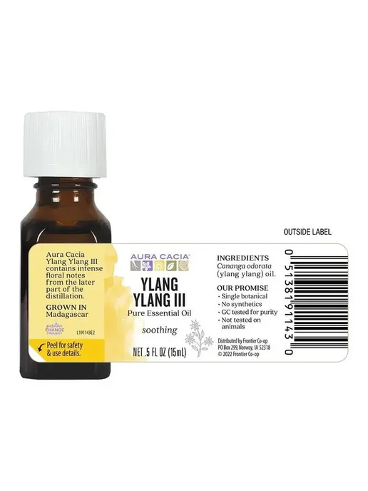 Aura Cacia Чистое эфирное масло, Иланг-иланг III, 15 мл, 15 мл, фото 5