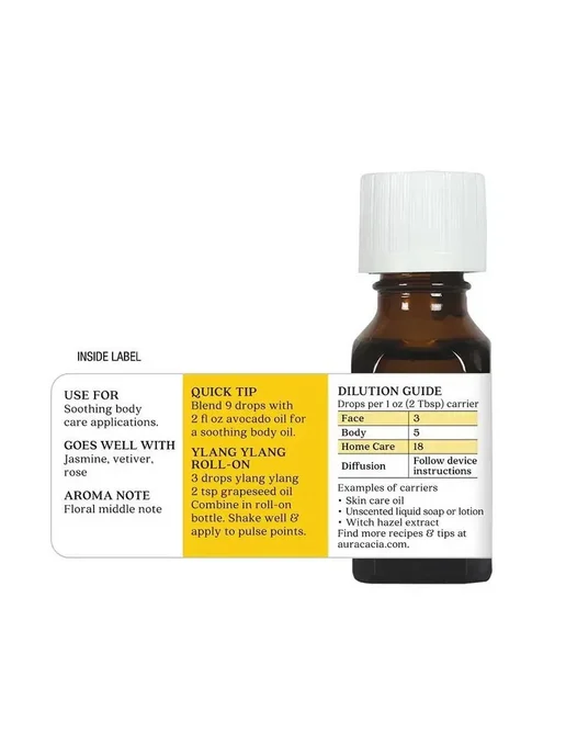 Aura Cacia Чистое эфирное масло, Иланг-иланг III, 15 мл, 15 мл, фото 6