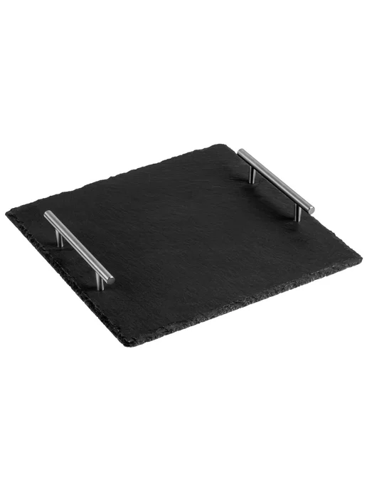 PERFECTO LINEA Блюдо сервировочное из сланца с ручками 30х30 см, 30x30 см, фото 7