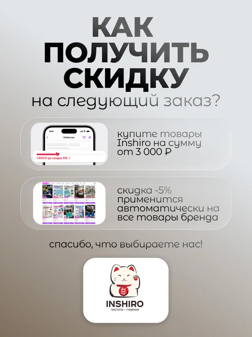 INSHIRO Салфетки бумажные в коробке 1250 шт на стол сухие, 1250 шт, фото 2