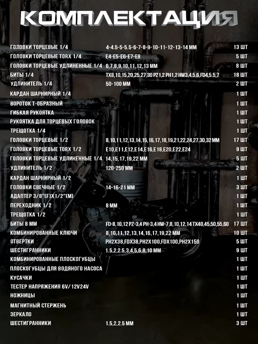 FIXMASTER Набор инструментов для автомобиля 151 предмет, для автомобиля 142 предмета, фото 6