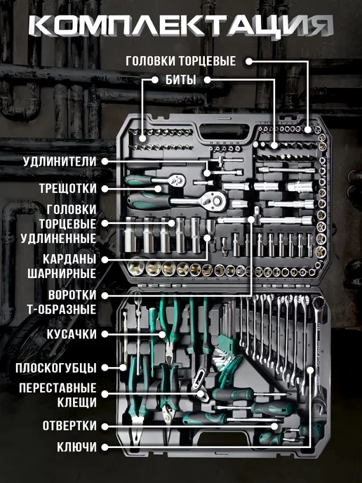 FIXMASTER Набор инструментов для автомобиля 151 предмет, для автомобиля 142 предмета, фото 7