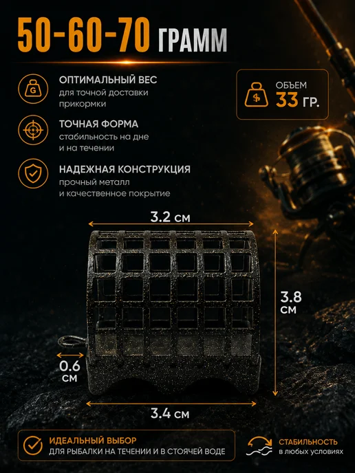 Рыболовная Империя Кормушка фидерная для рыбалки "Черепаха" (5 штук), черный, фото 6
