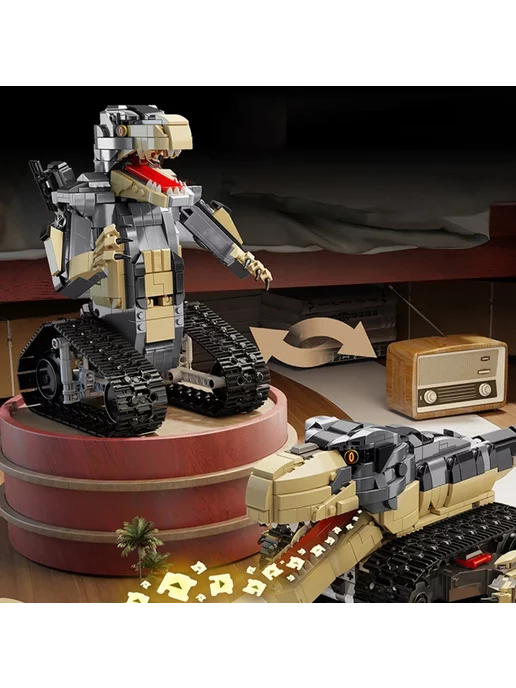 LEGO Конструктор Трансформер Динозавр 2 в 1 854 детали, вариант, фото 2