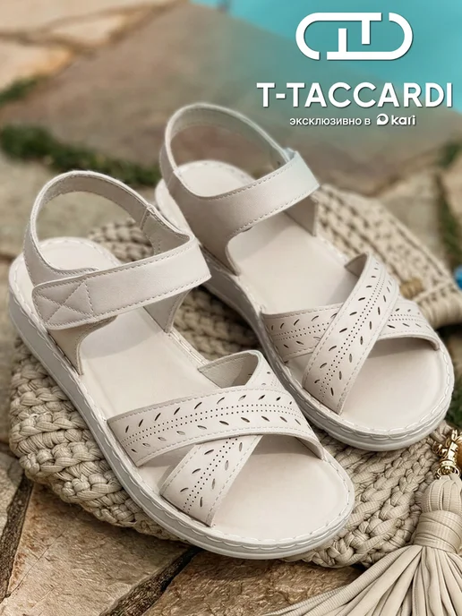 T.TACCARDI Сандалии женские летние на платформе, бежевый, фото 8